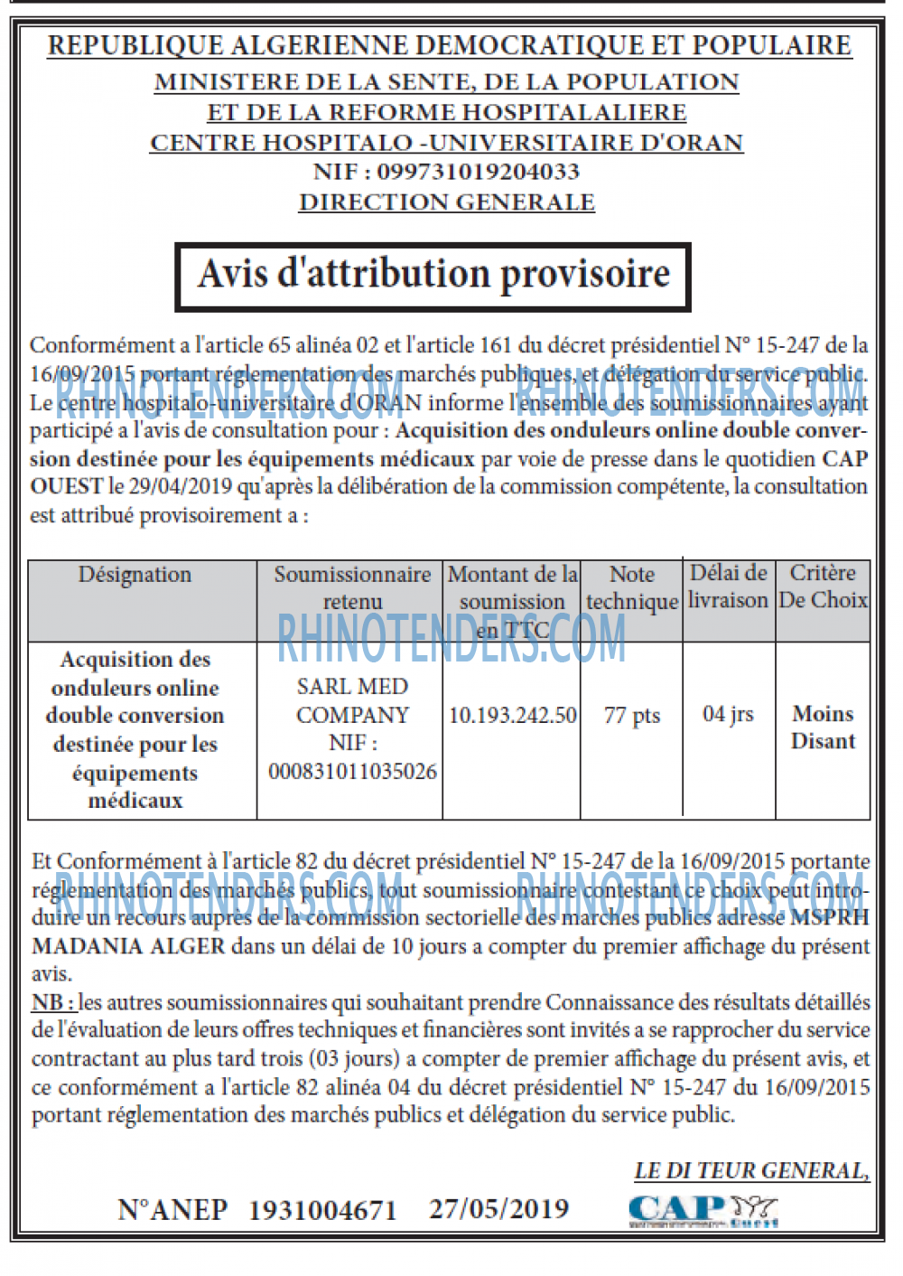 CAP OUEST