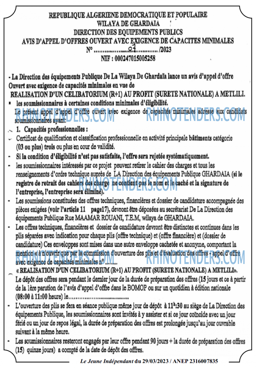 Le jeune indépendant