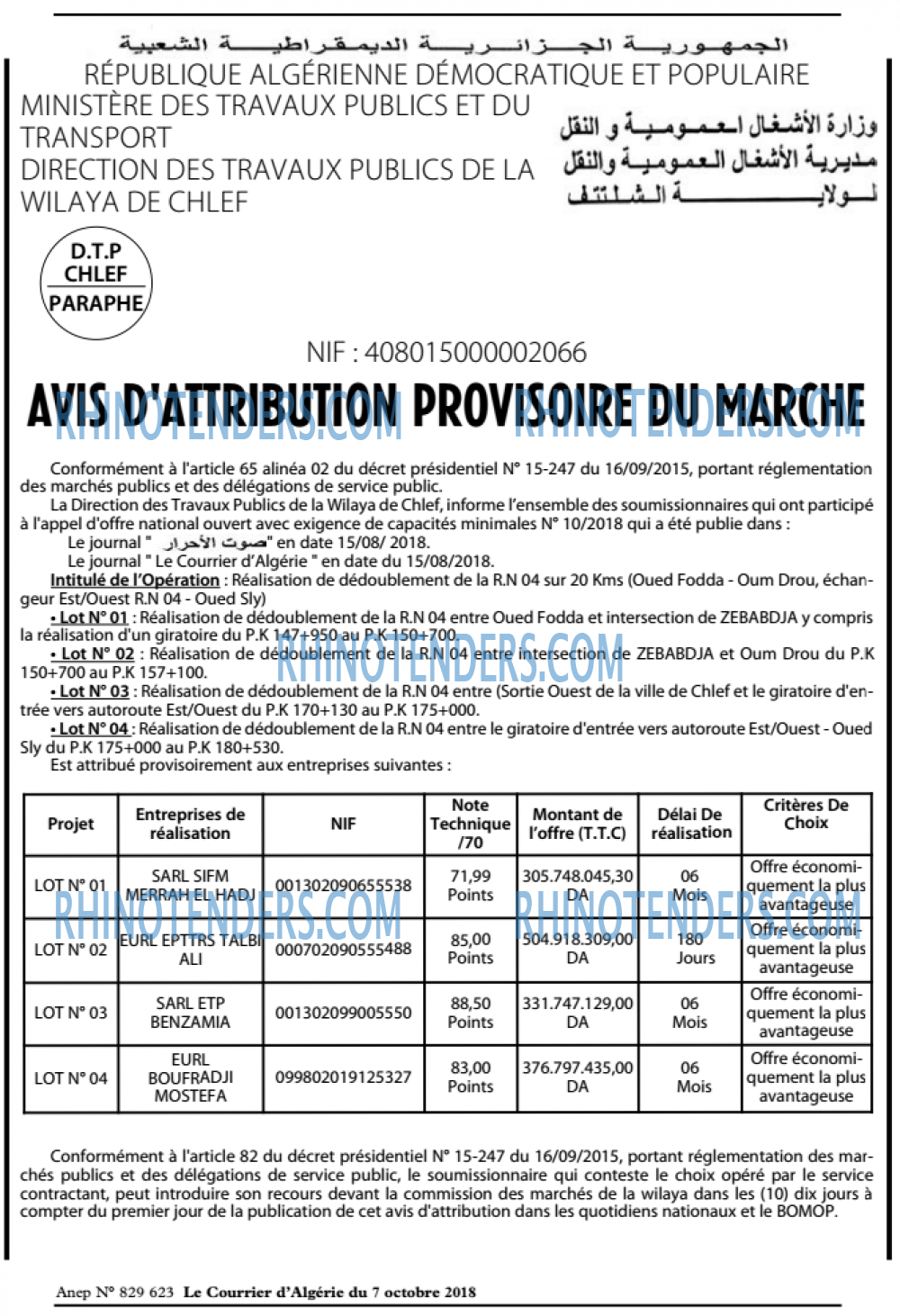 Le Courrier d'Algerie
