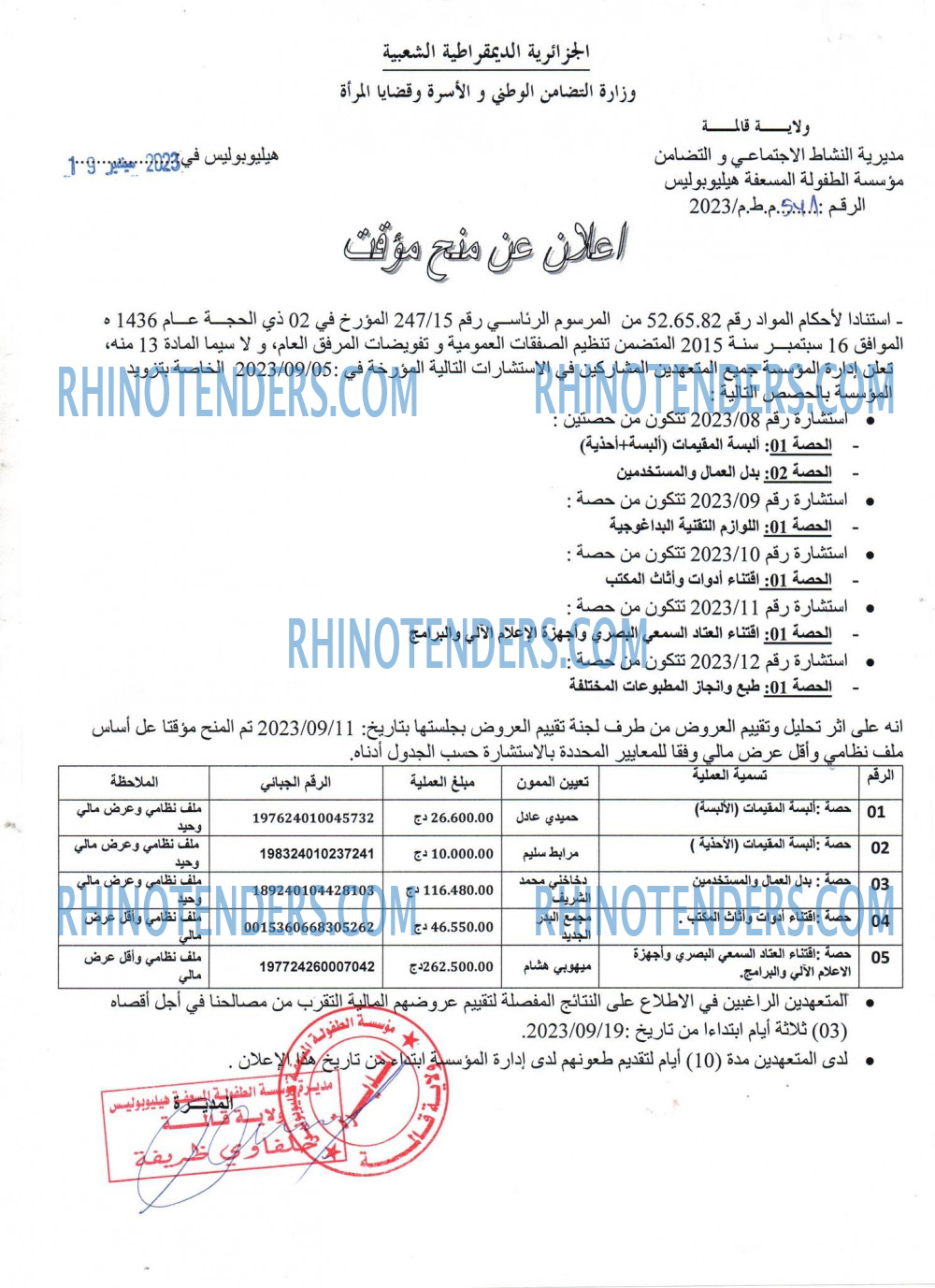 Rhinotenders