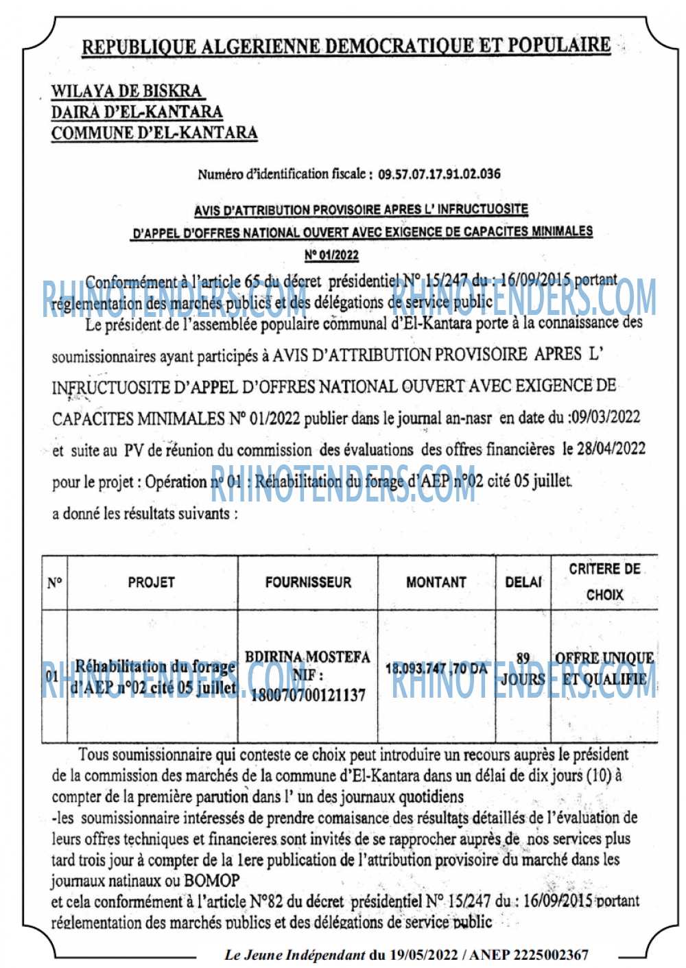 Jeune Independant