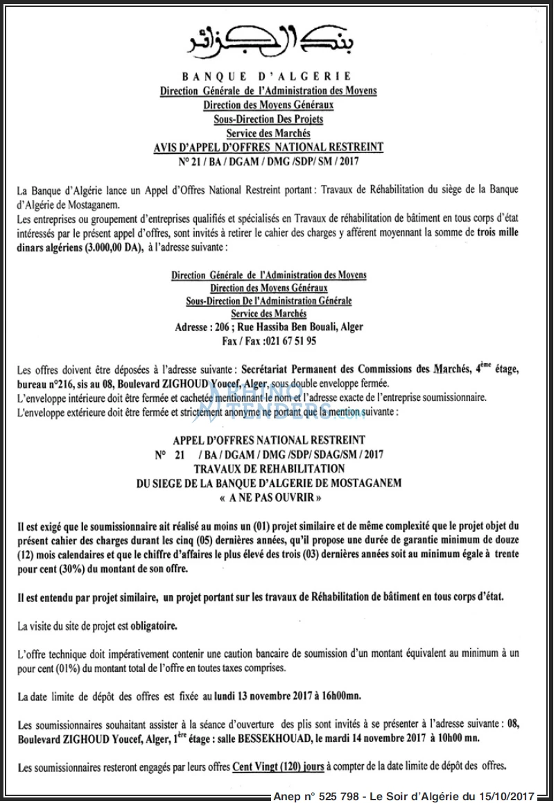 LE SOIR D'ALGERIE