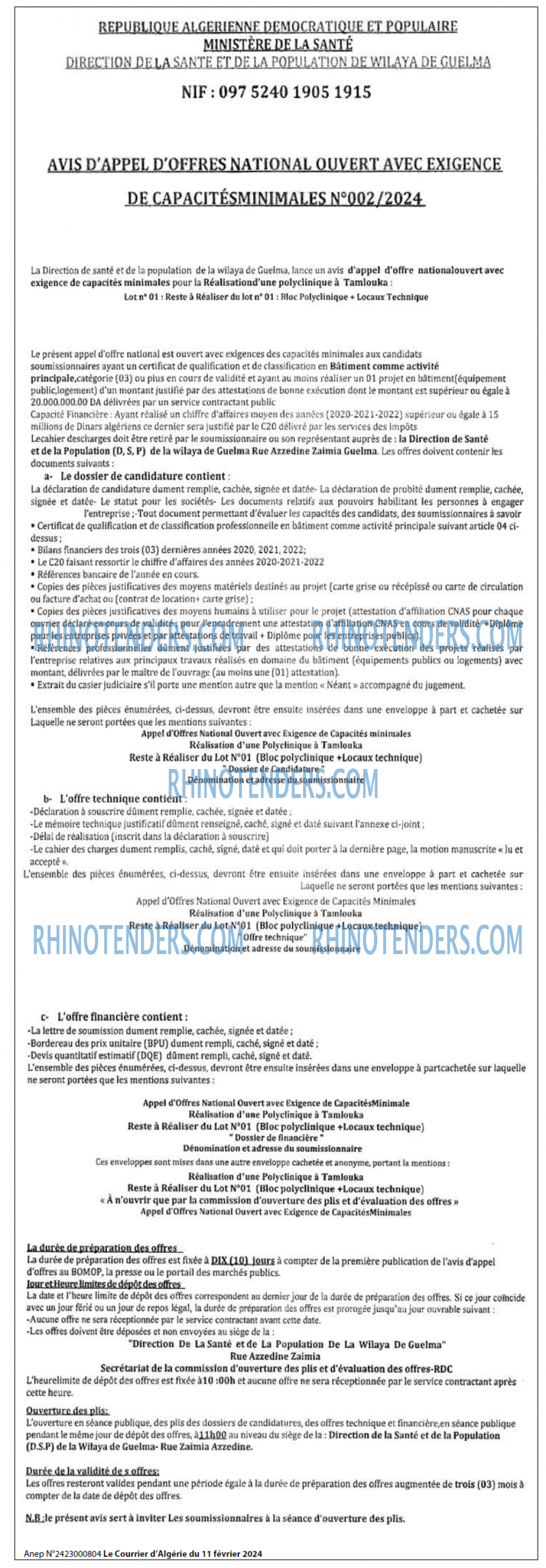 Le Courrier d'Algerie