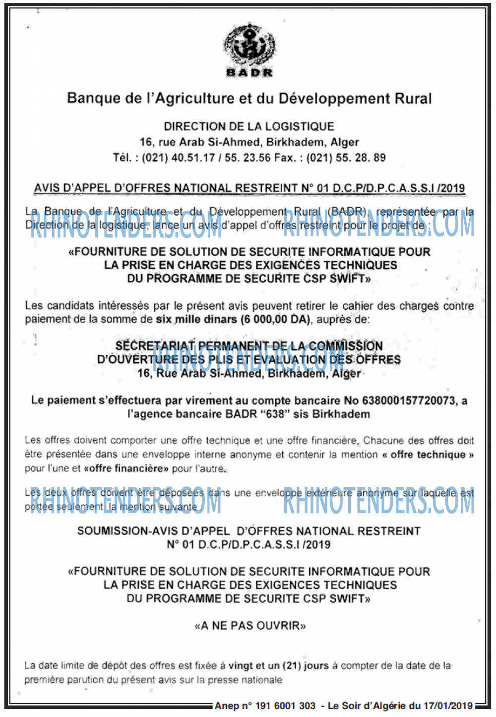 LE SOIR D'ALGERIE