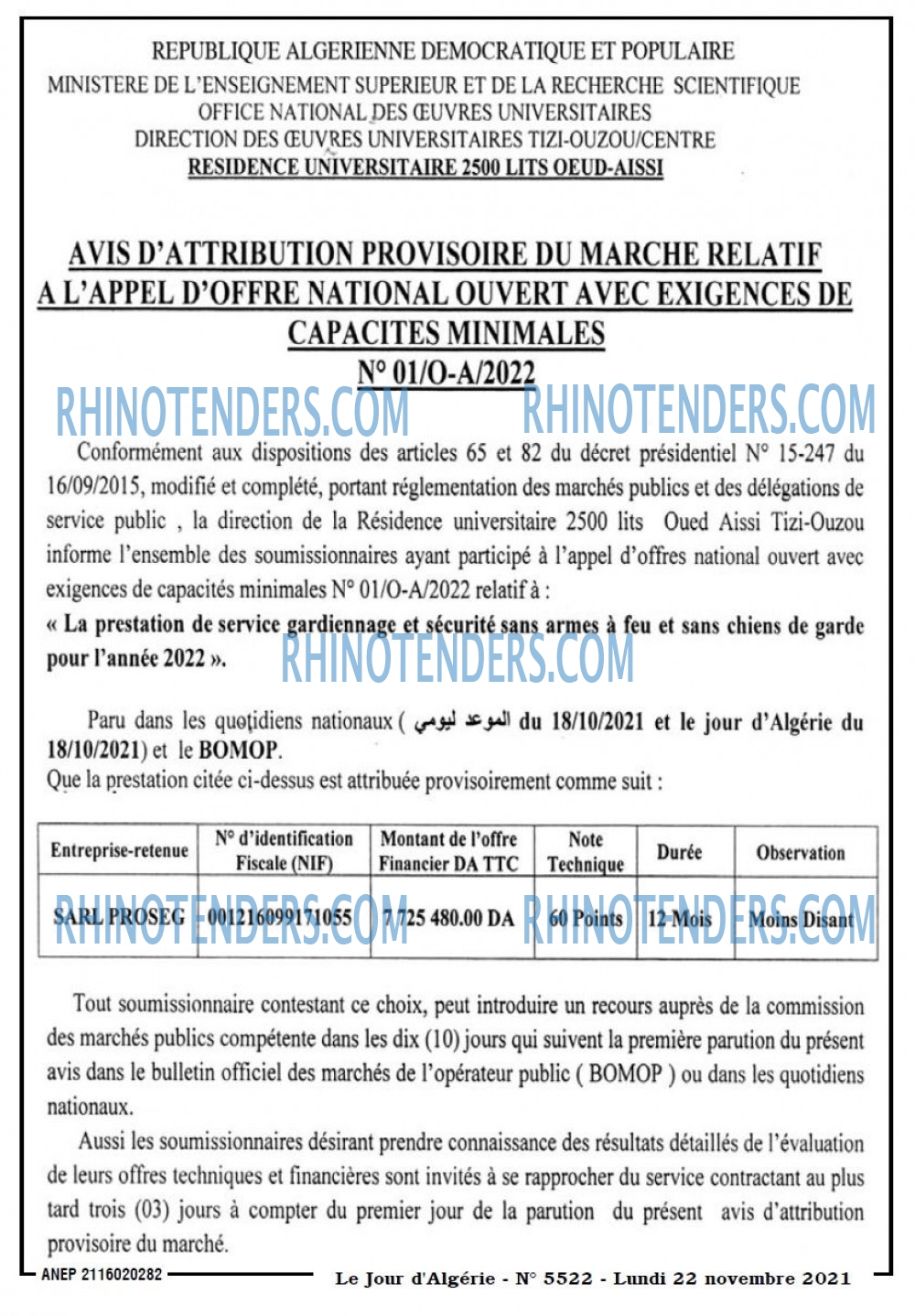 Le Jour d'Algérie
