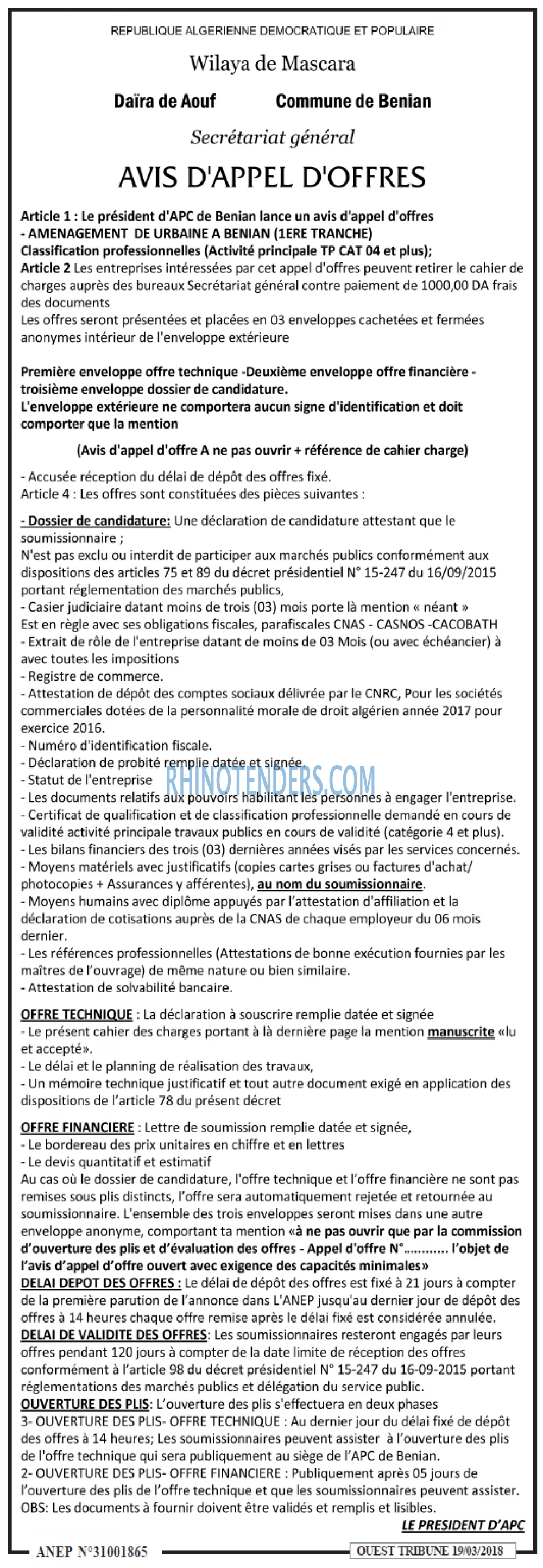 ouest TRIBUNE