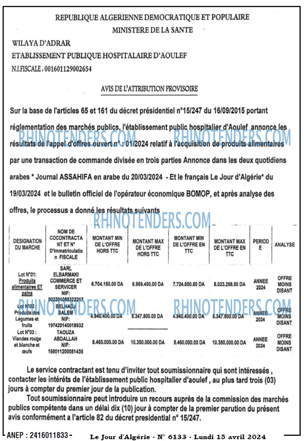 Le Jour d'Algérie