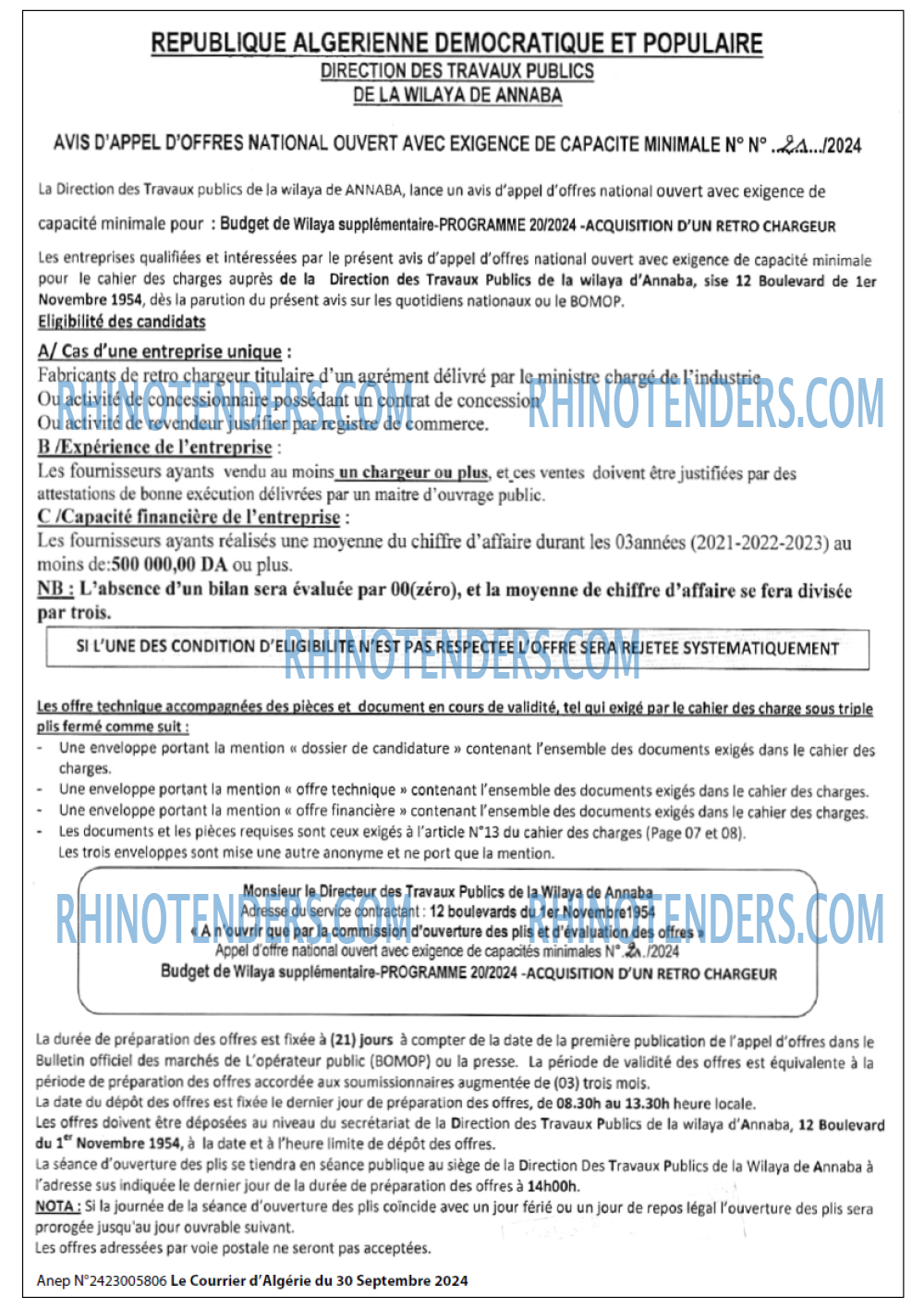 Le Courrier d'Algerie