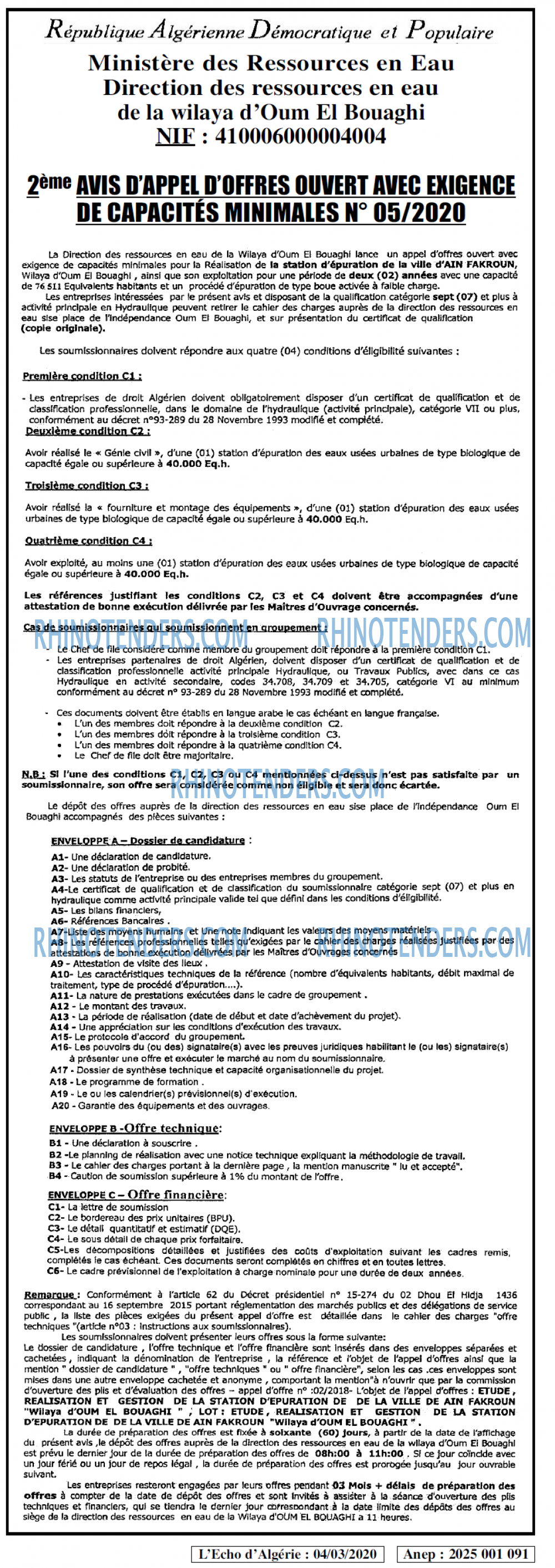 L'ECHO D'ALGERIE