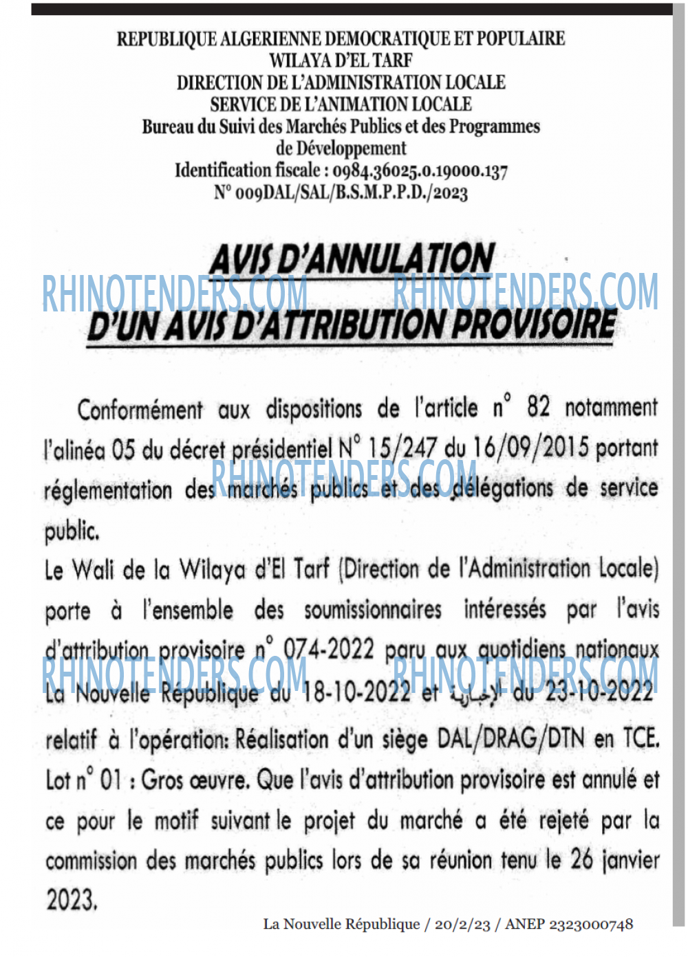 NOUVELLE REPUBLIQUE