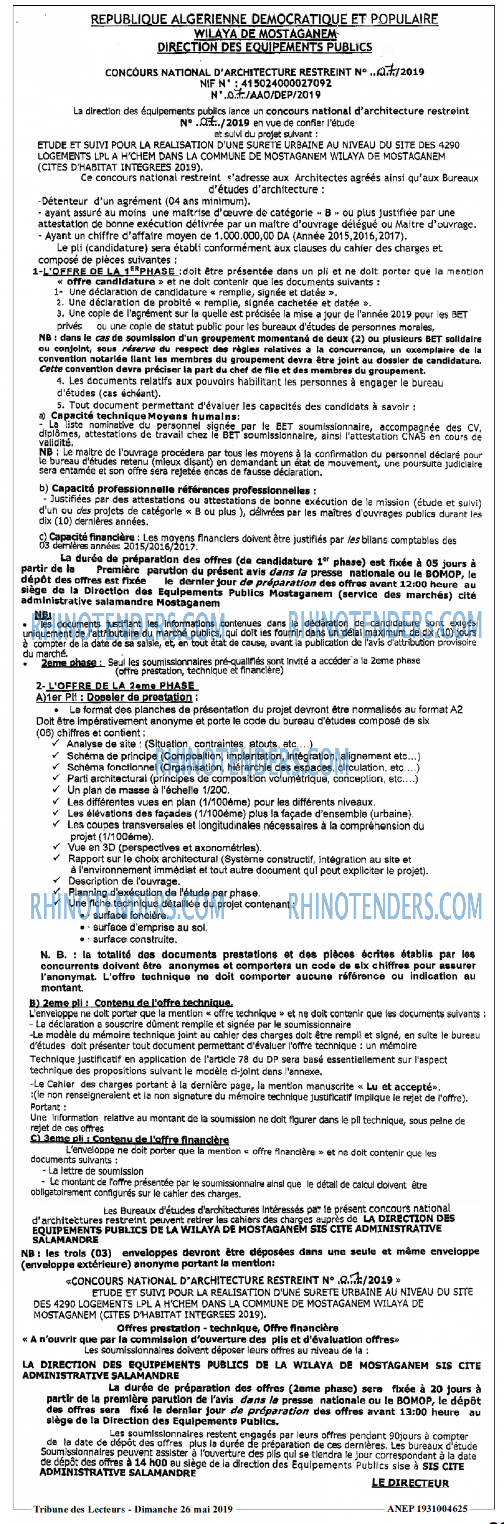 TRIBUNE DES LECTEURS