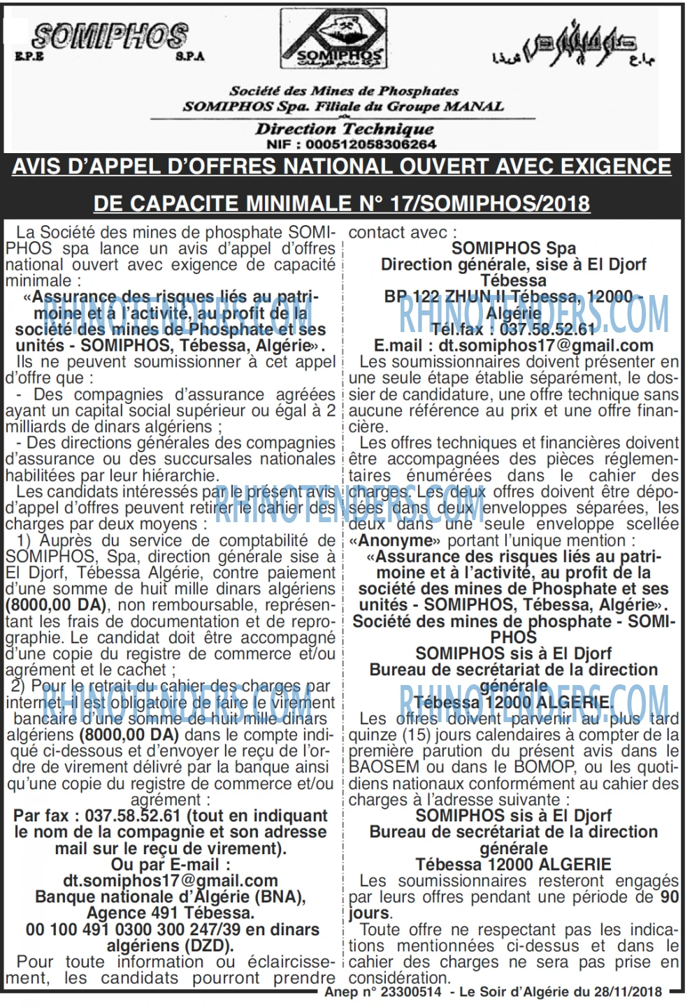 LE SOIR D'ALGERIE