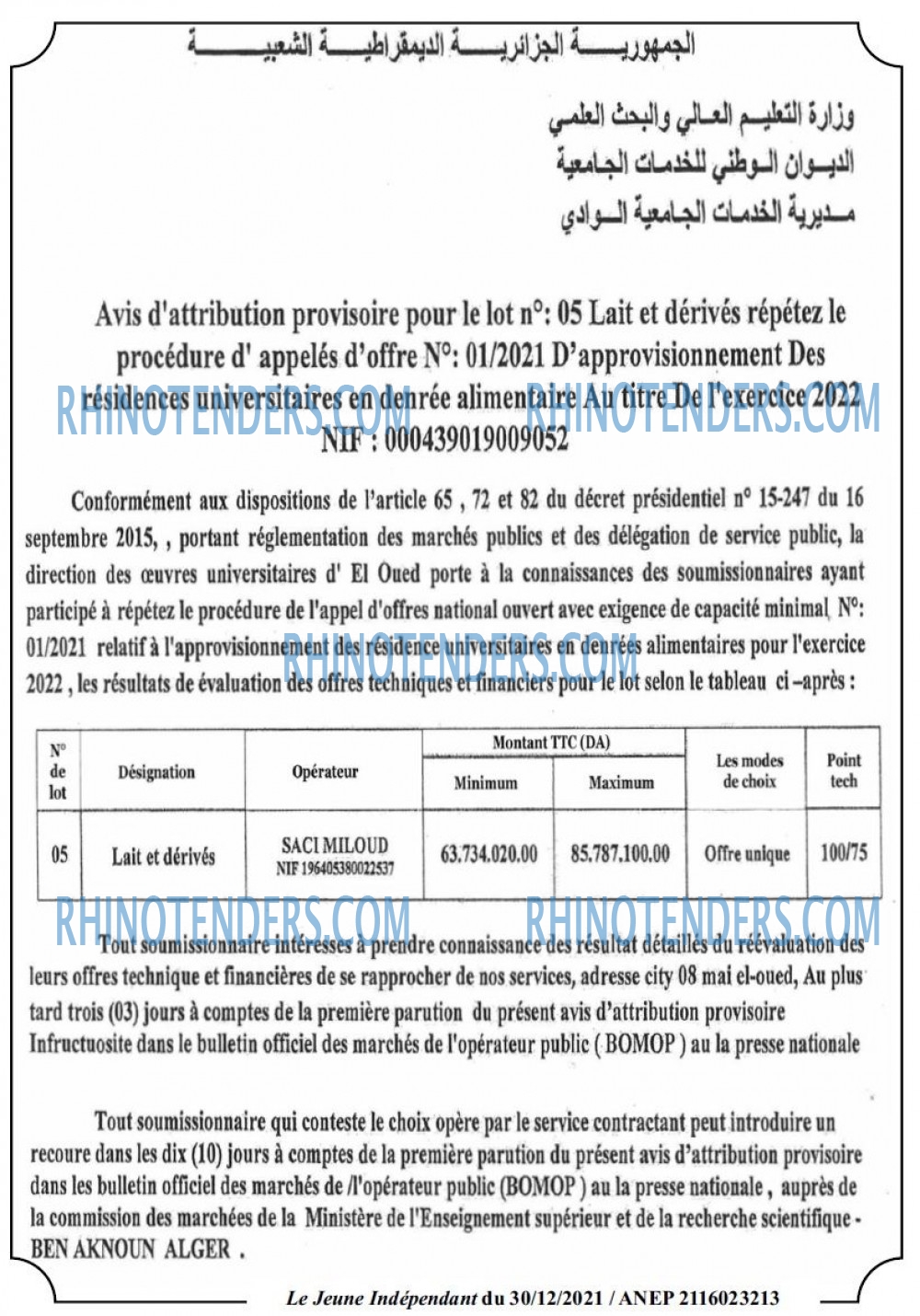 Jeune Independant
