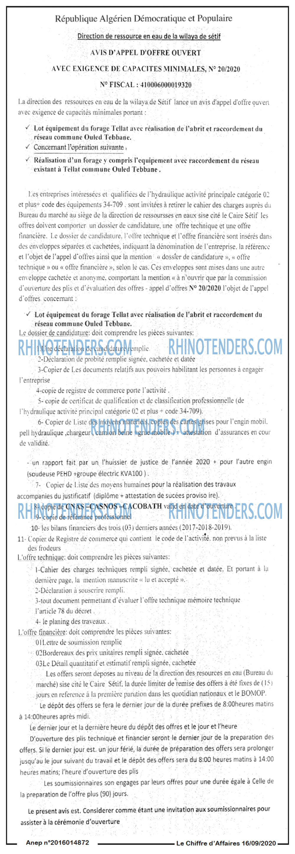 Le Chiffre d'Affaires
