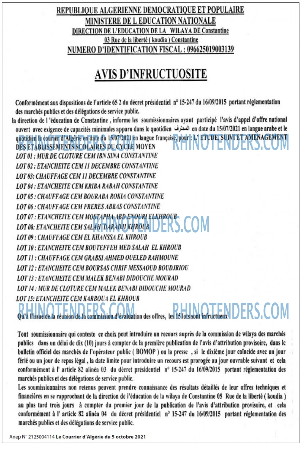 Le Courrier d'Algerie