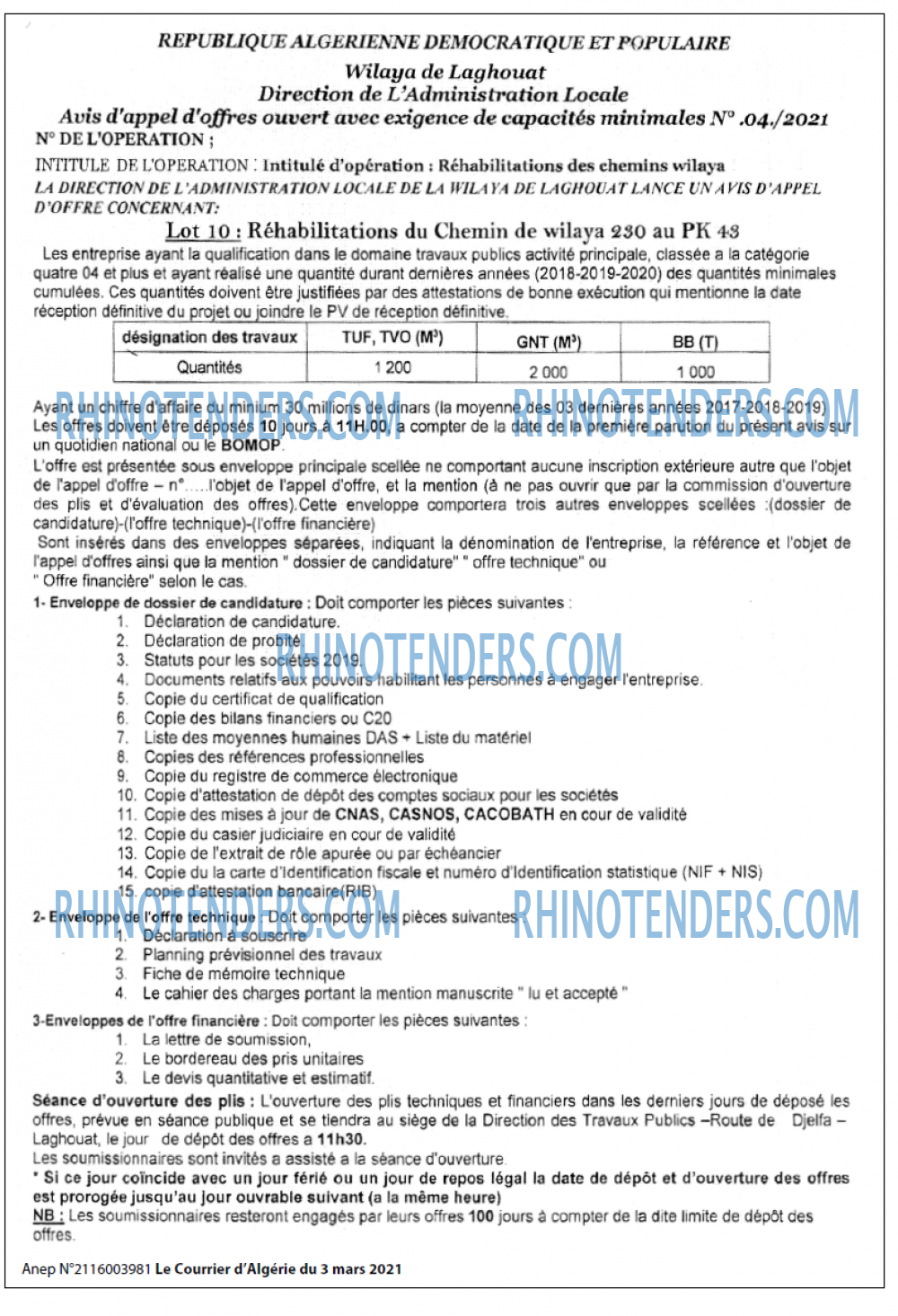 Le Courrier d'Algerie