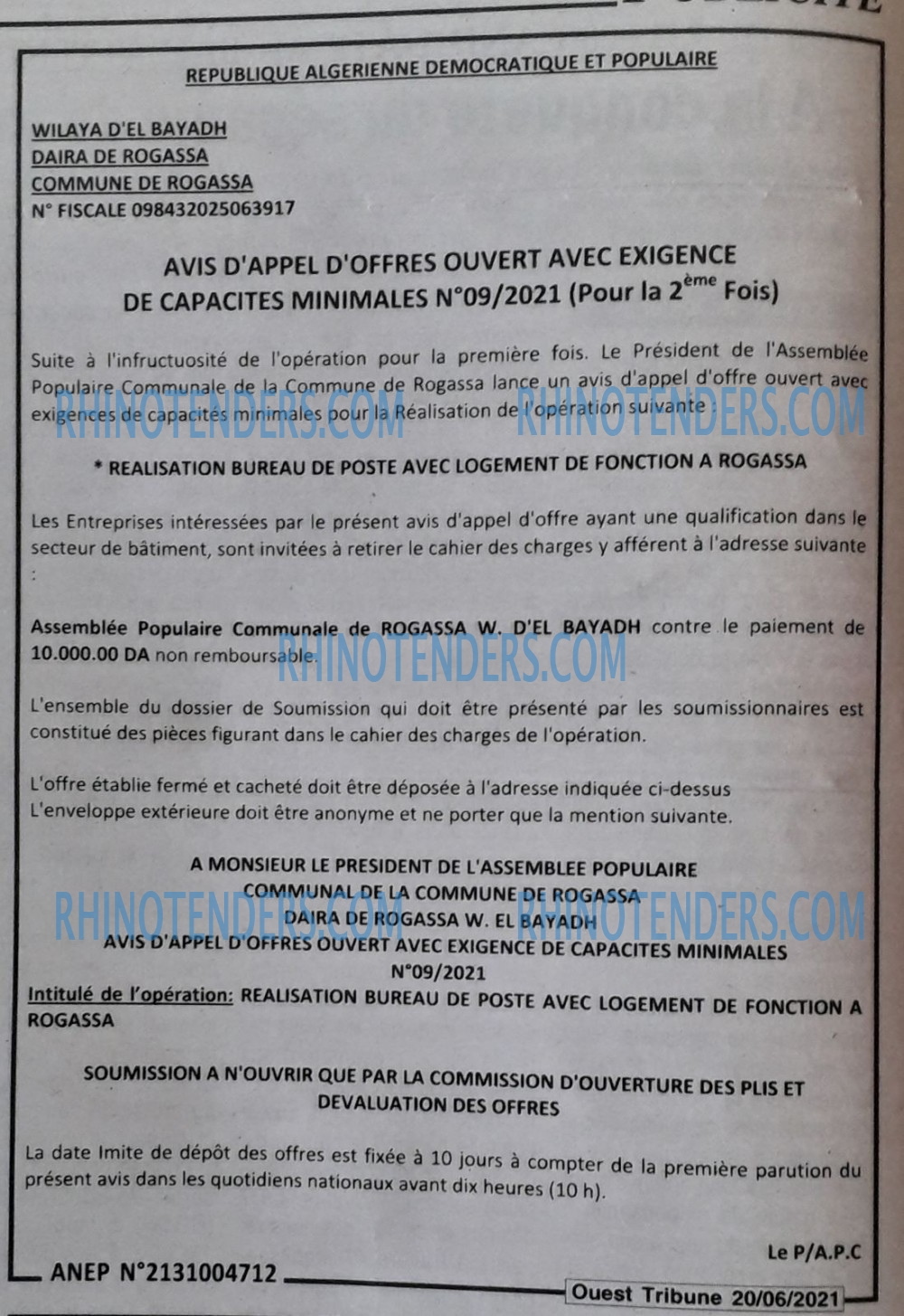 ouest TRIBUNE