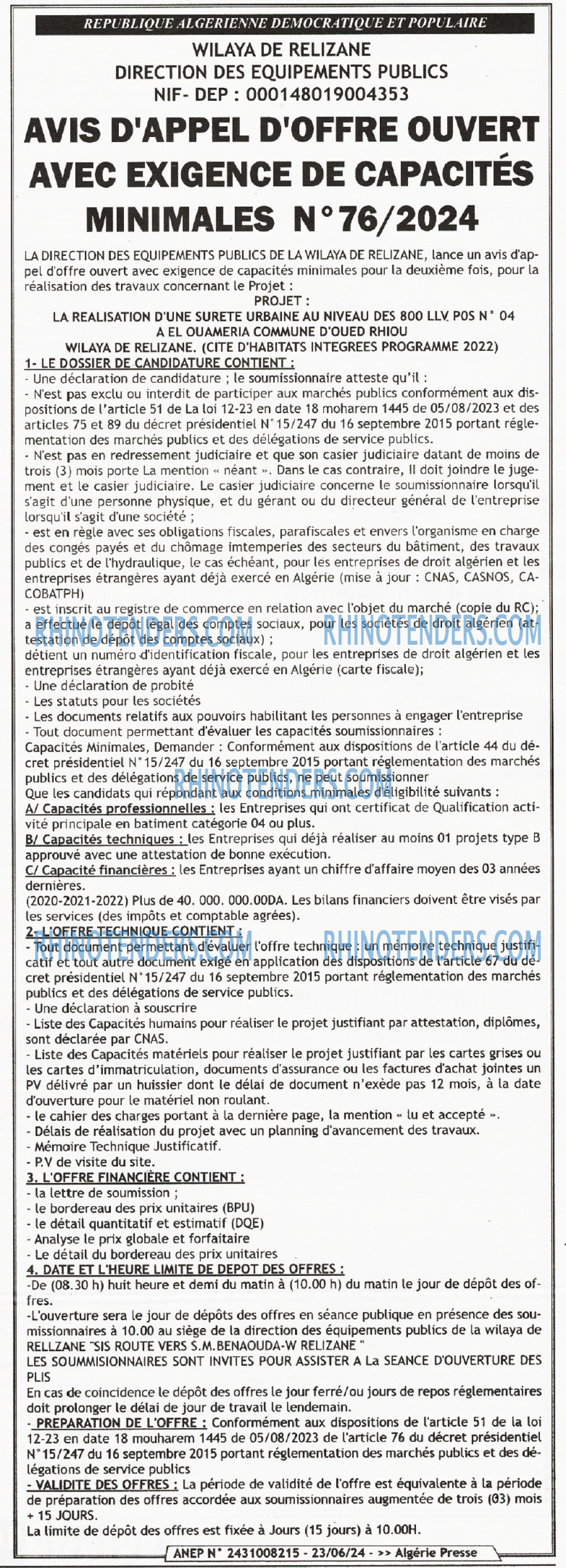 ALGERIE PRESSE