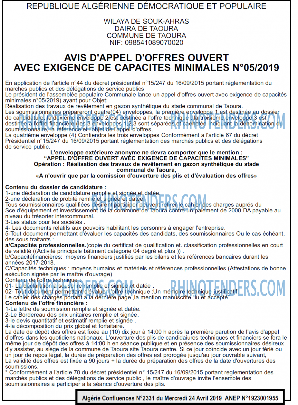 Algerie Confluence