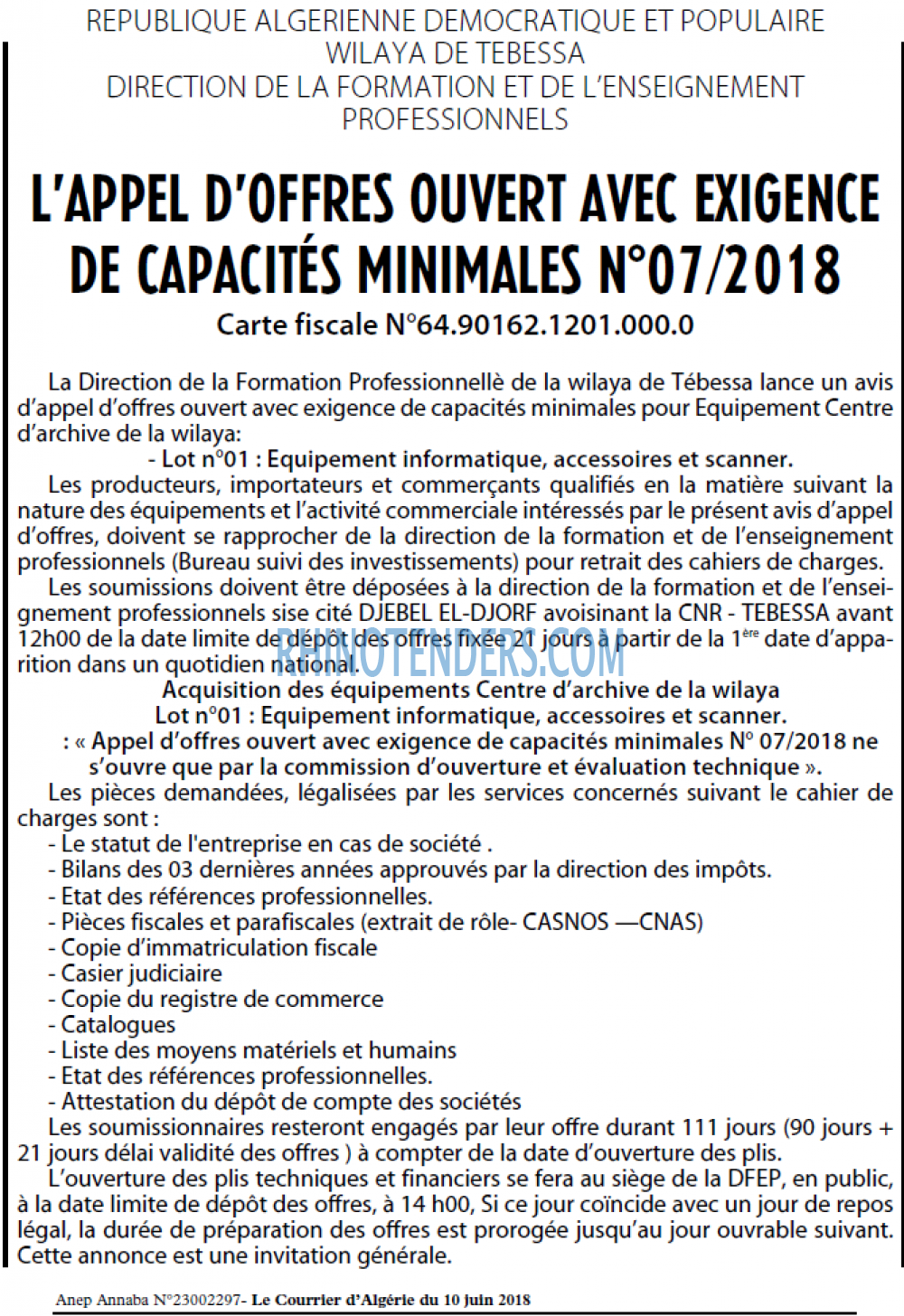 Le Courrier d'Algerie