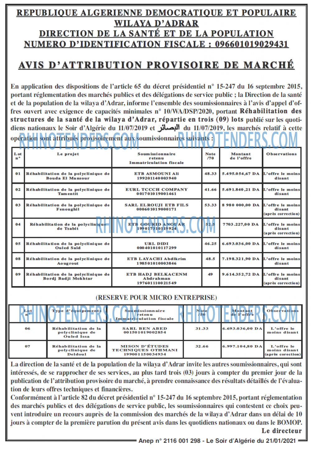 LE SOIR D'ALGERIE