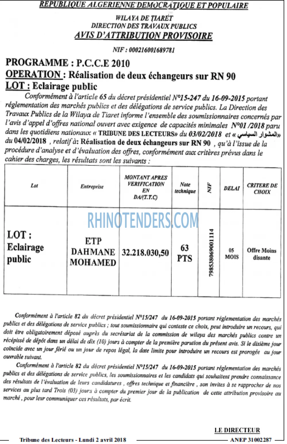 TRIBUNE DES LECTEURS