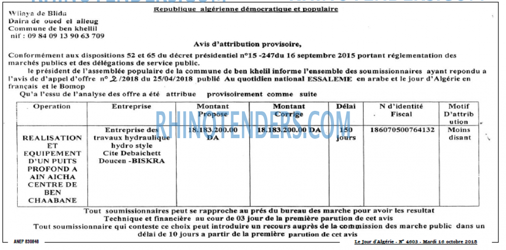 Le Jour d'Algérie