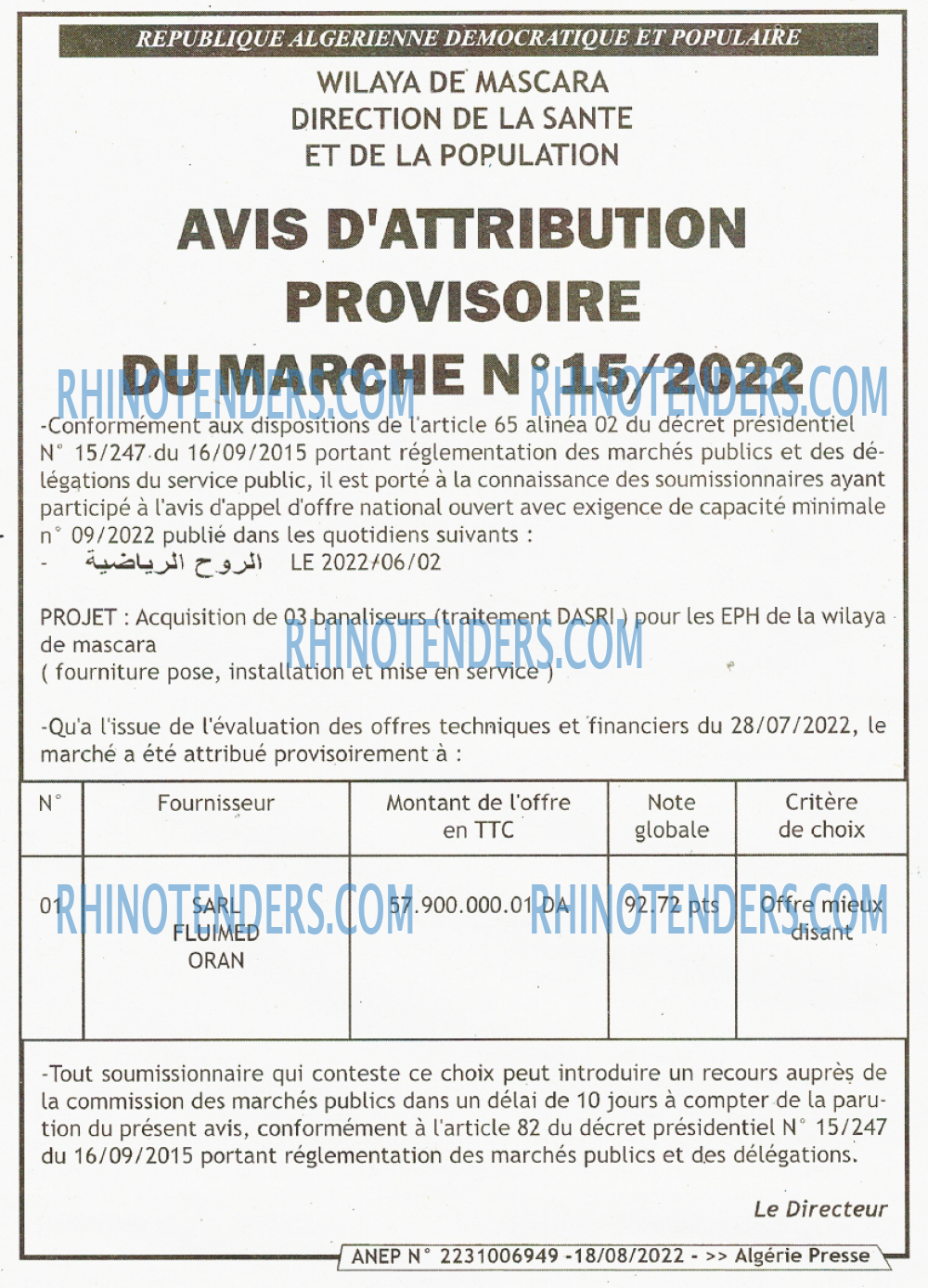 ALGERIE PRESSE