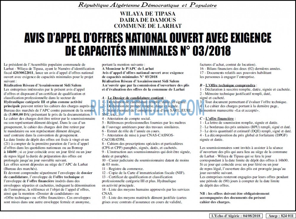 L'ECHO D'ALGERIE