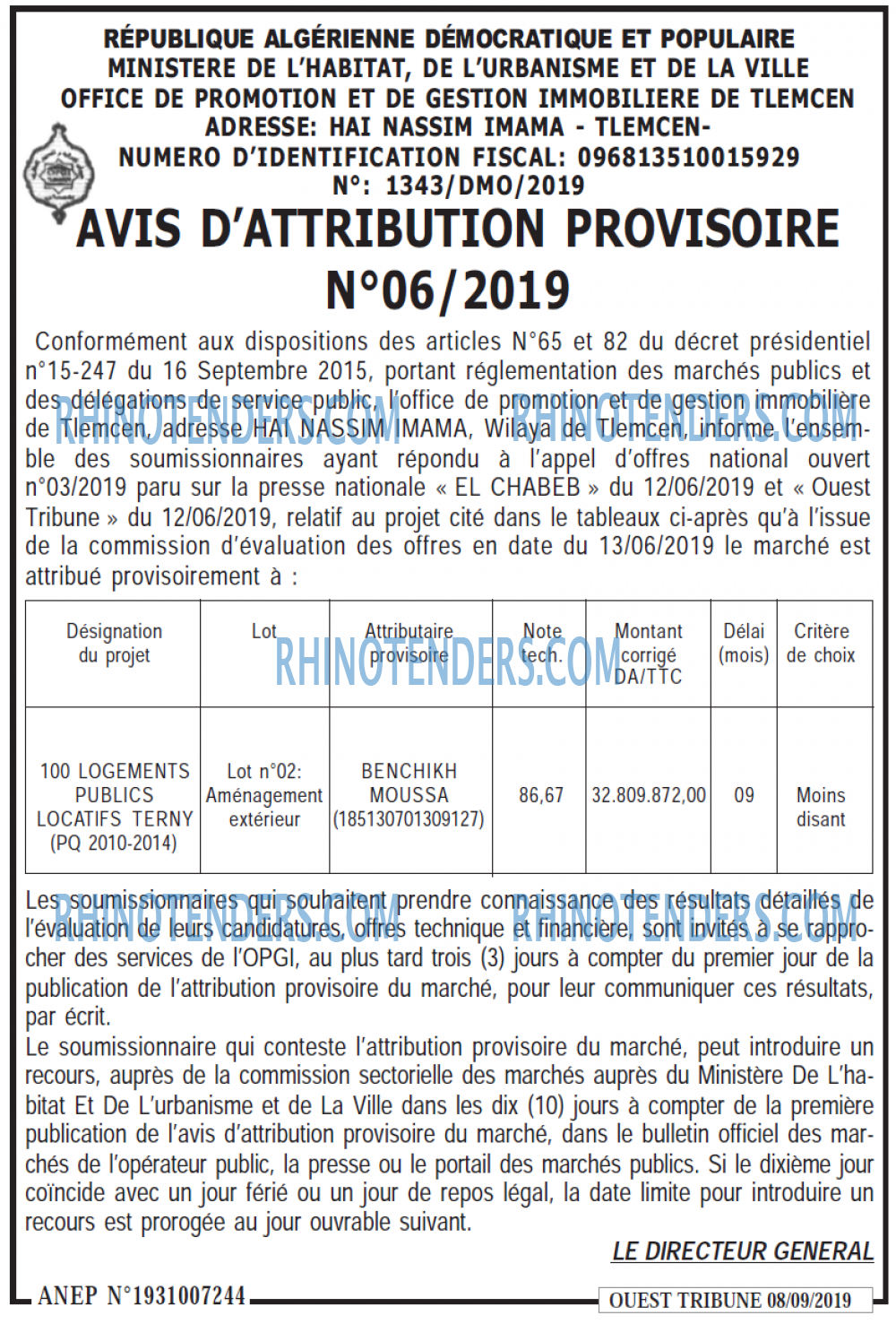 ouest TRIBUNE