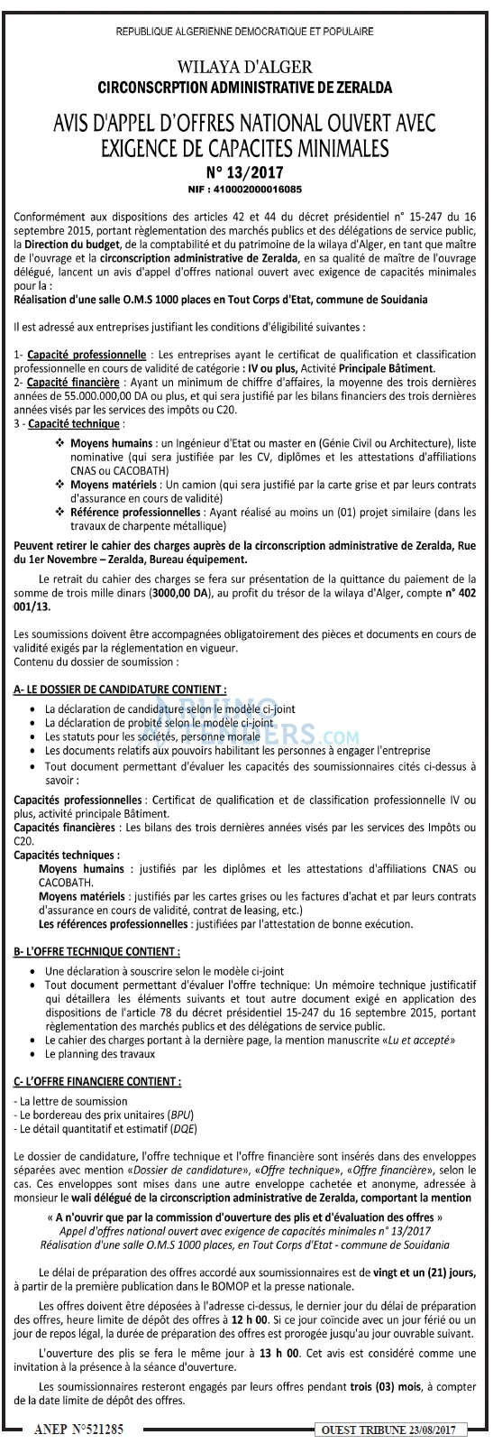ouest TRIBUNE