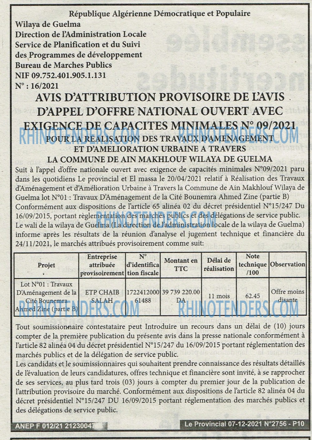 LE PROVINCIAL