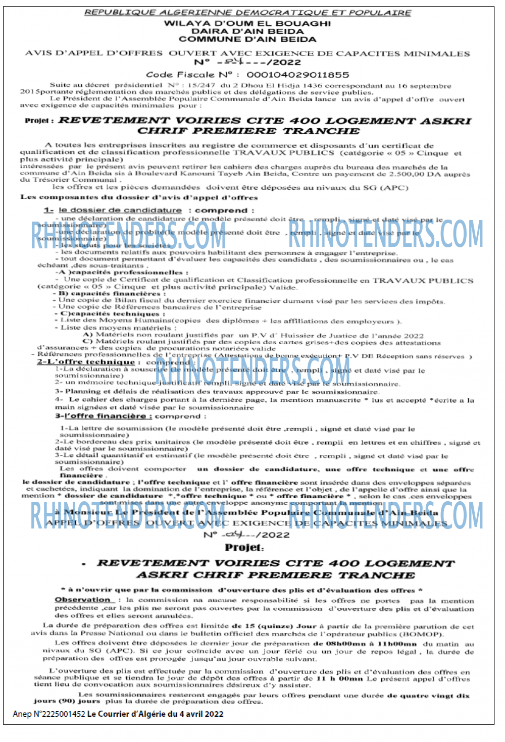 Le Courrier d'Algerie
