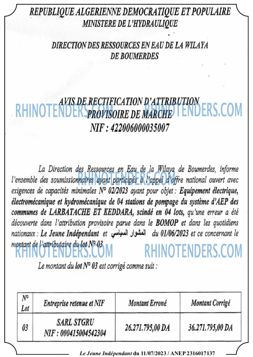Le jeune indépendant