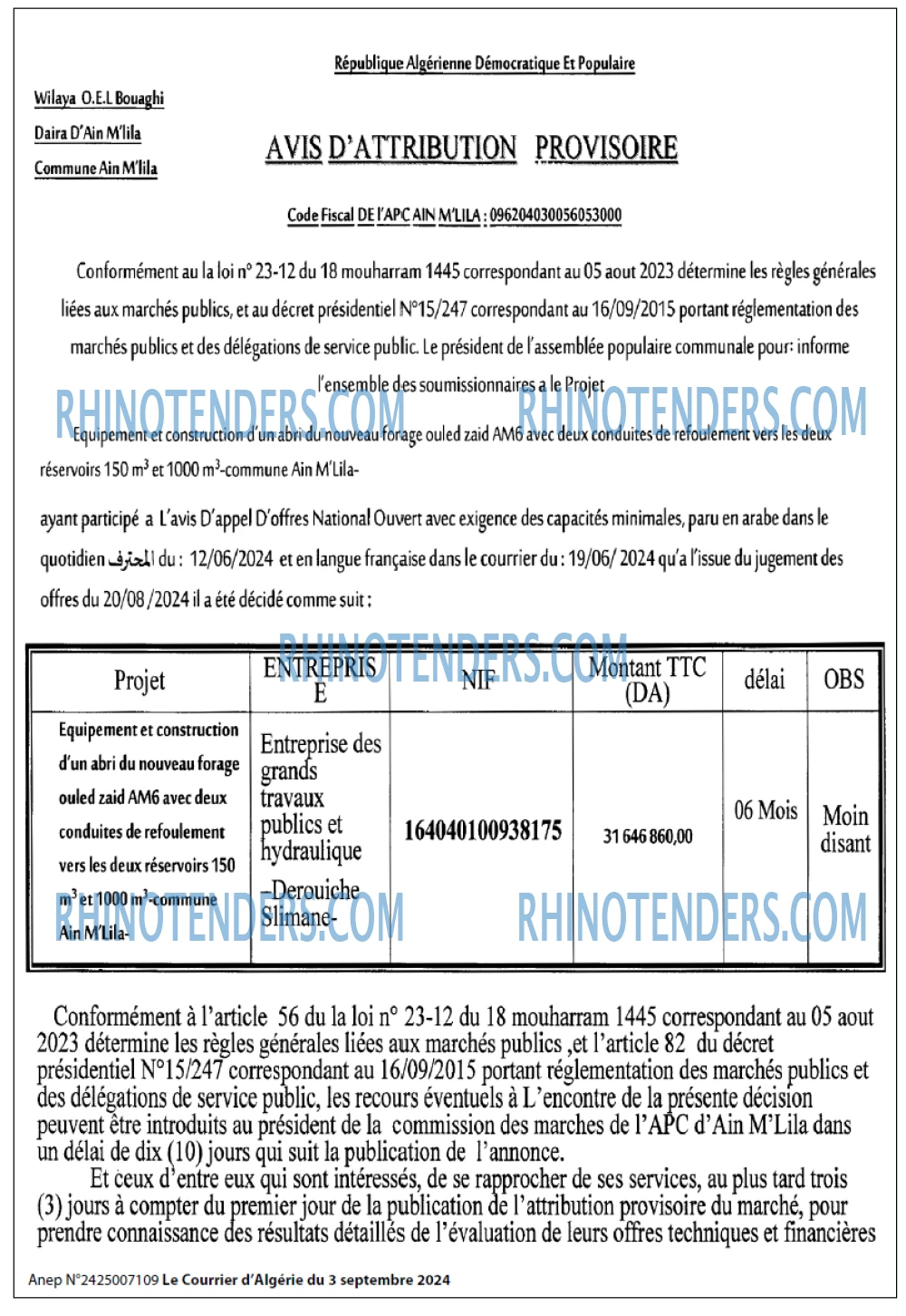 Le Courrier d'Algerie