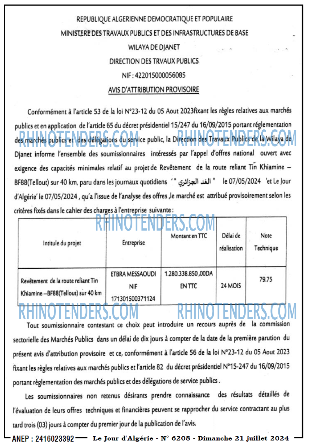 Le Jour d'Algérie