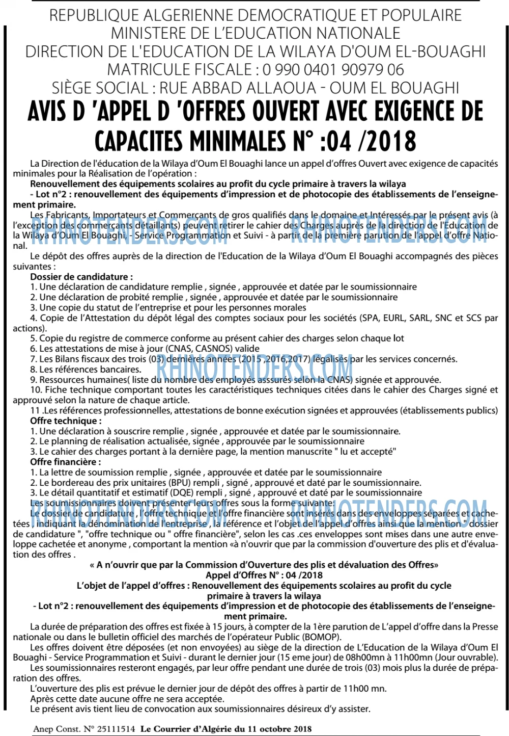 Le Courrier d'Algerie