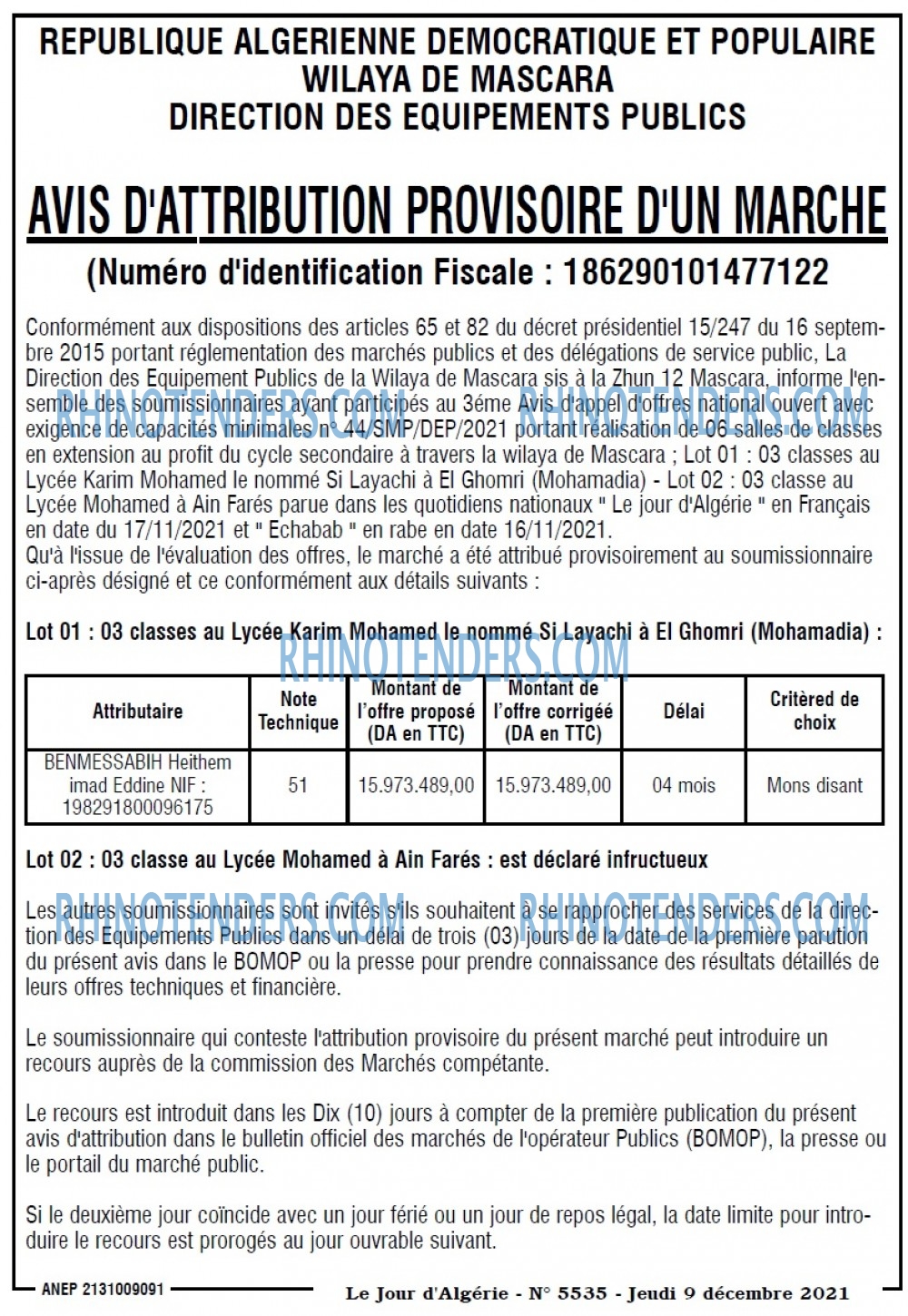 Le Jour d'Algérie