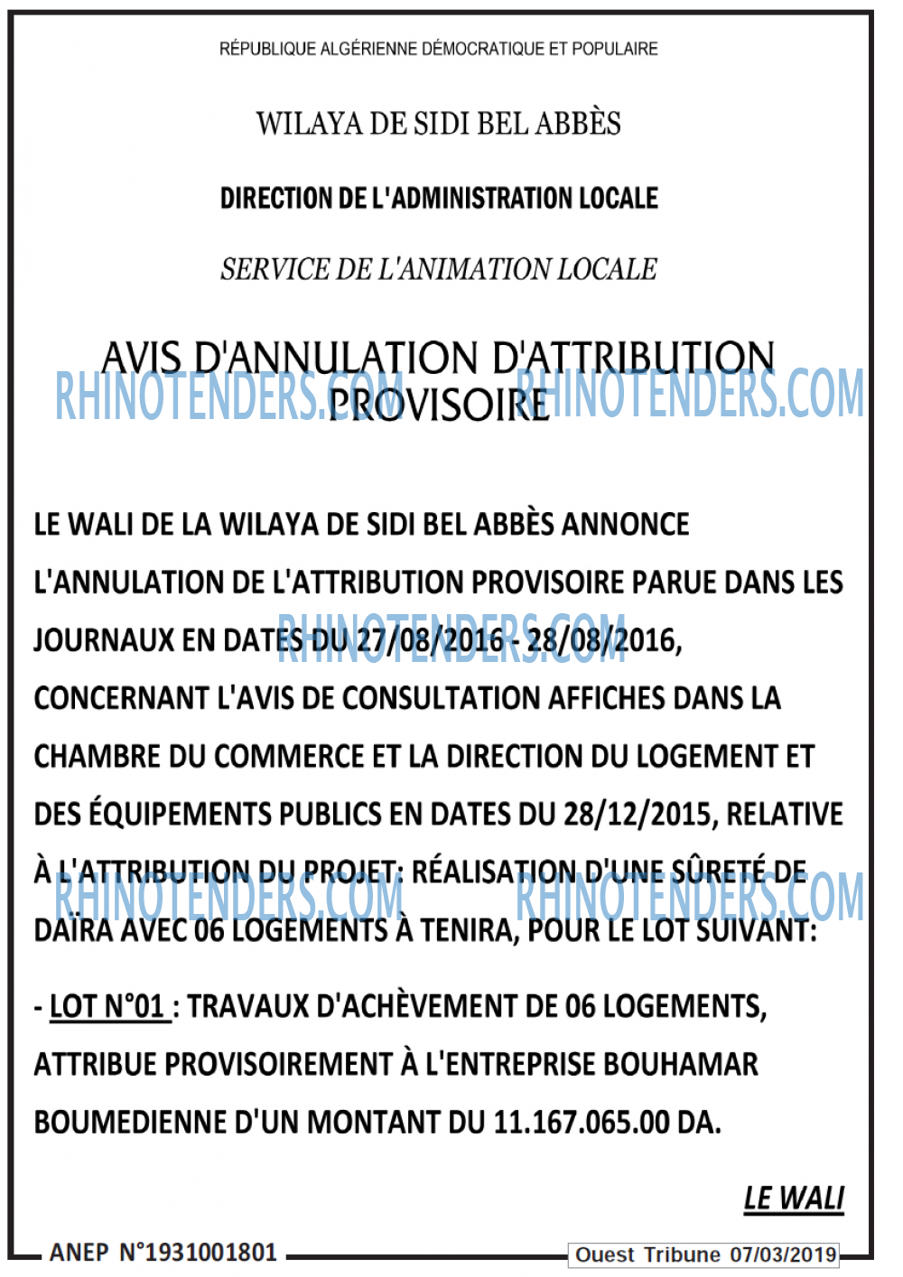 ouest TRIBUNE