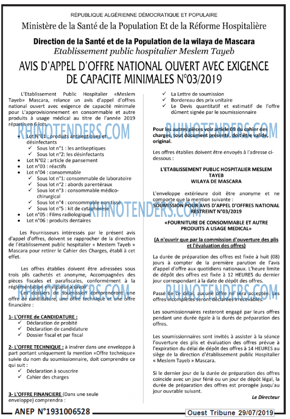ouest TRIBUNE