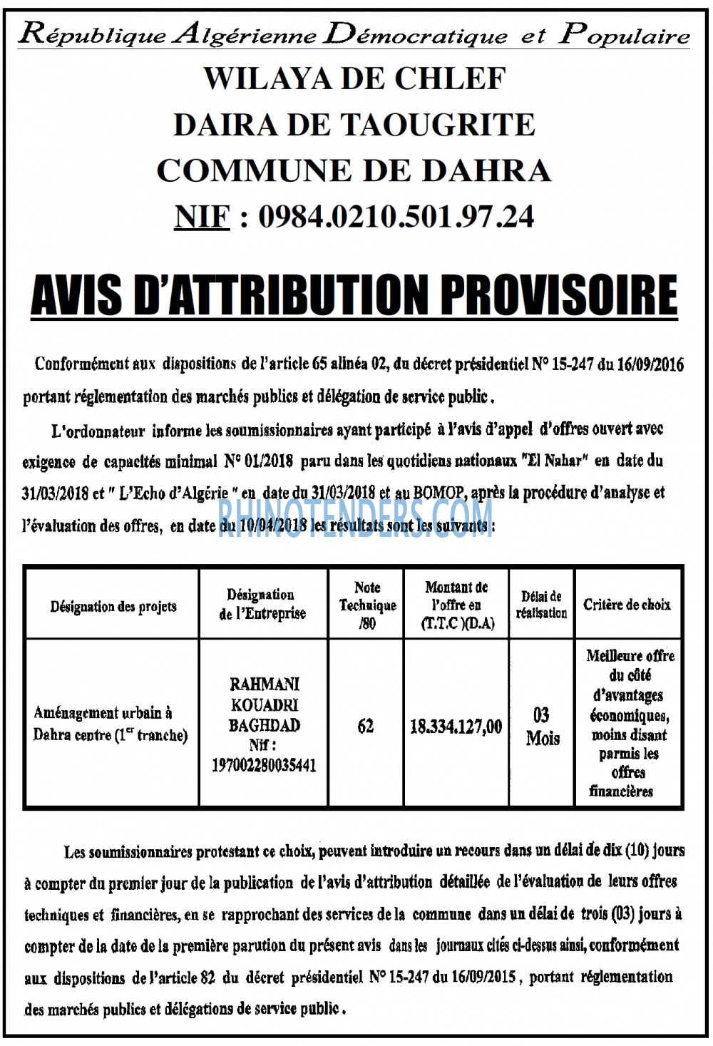 L'ECHO D'ALGERIE
