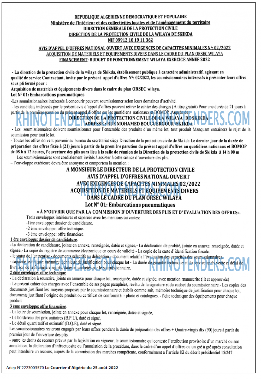 Le Courrier d'Algerie