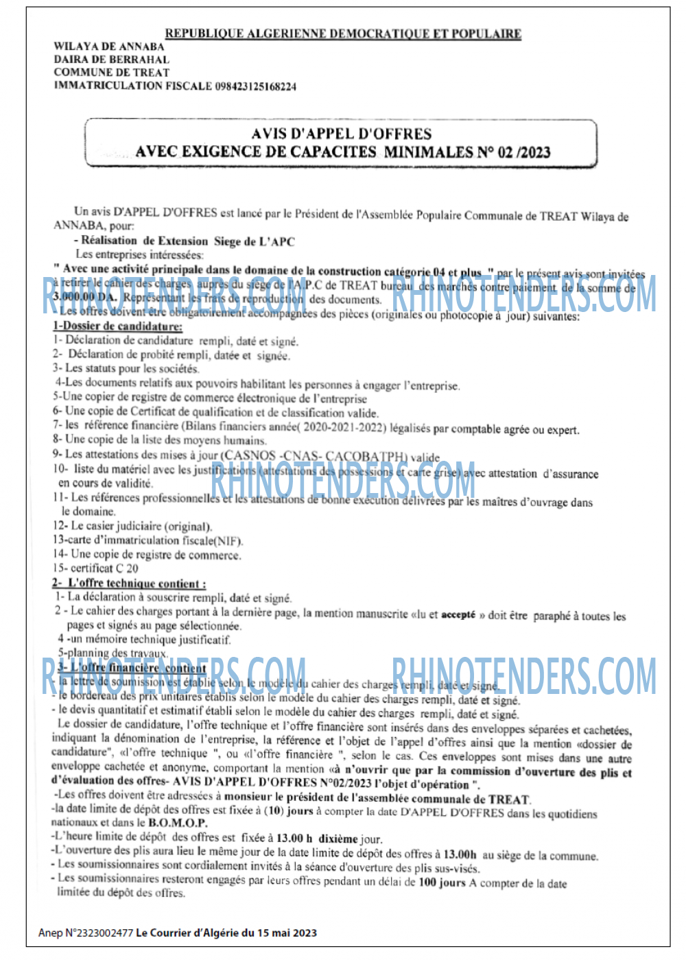 Le Courrier d'Algerie