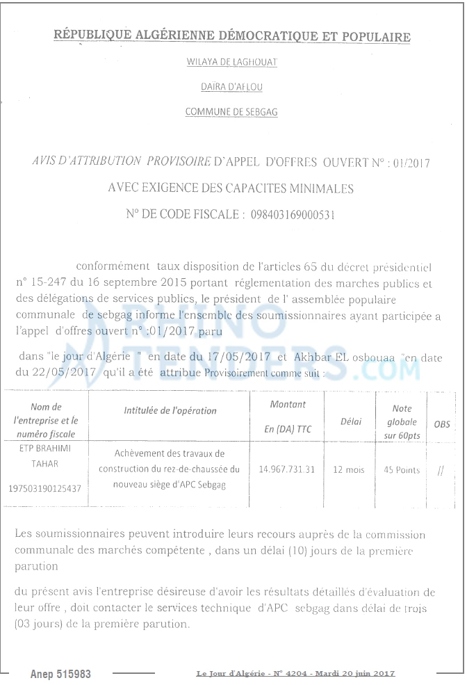 Le Jour d'Algérie