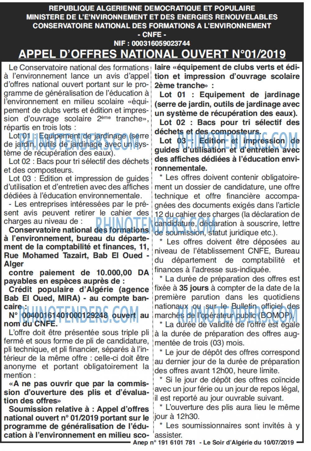 LE SOIR D'ALGERIE