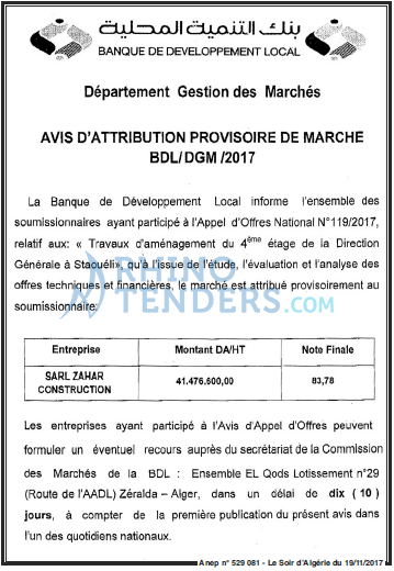 LE SOIR D'ALGERIE