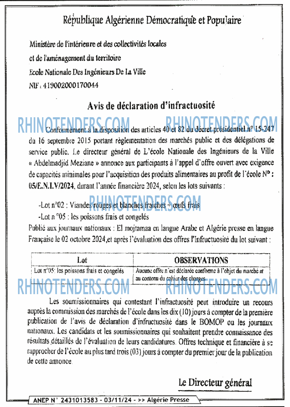 ALGERIE PRESSE