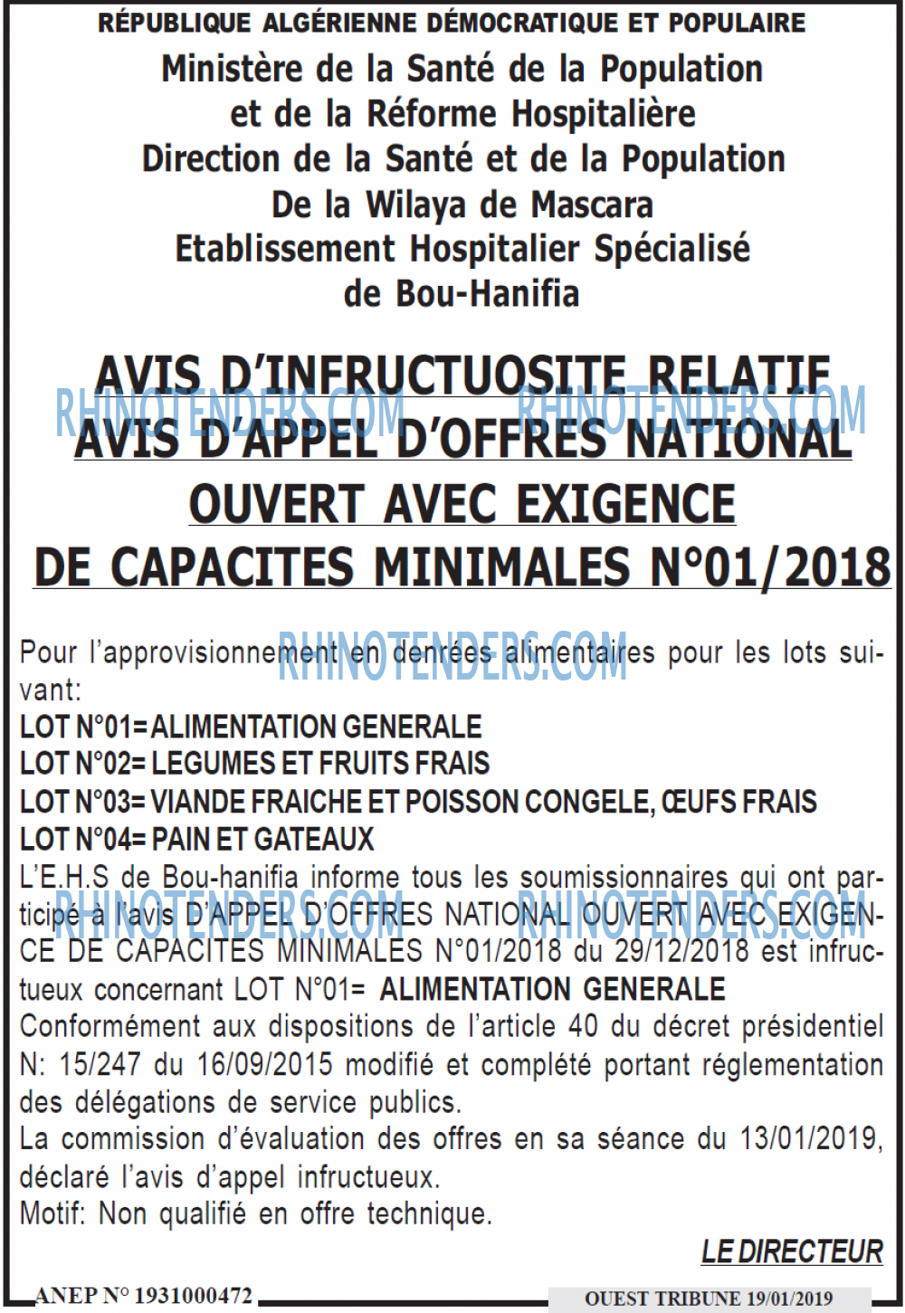 ouest TRIBUNE