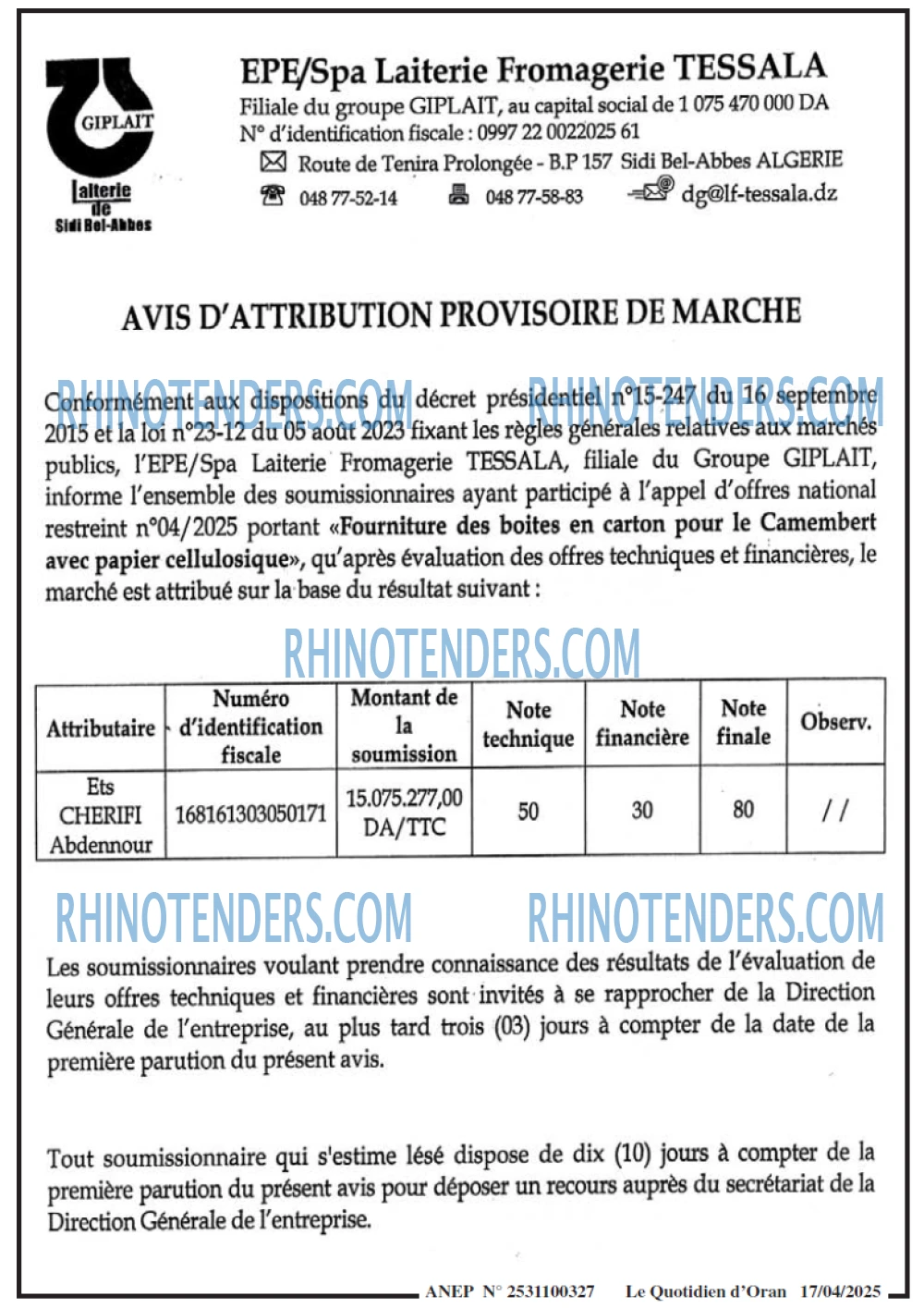 Le Quotidien d'Oran