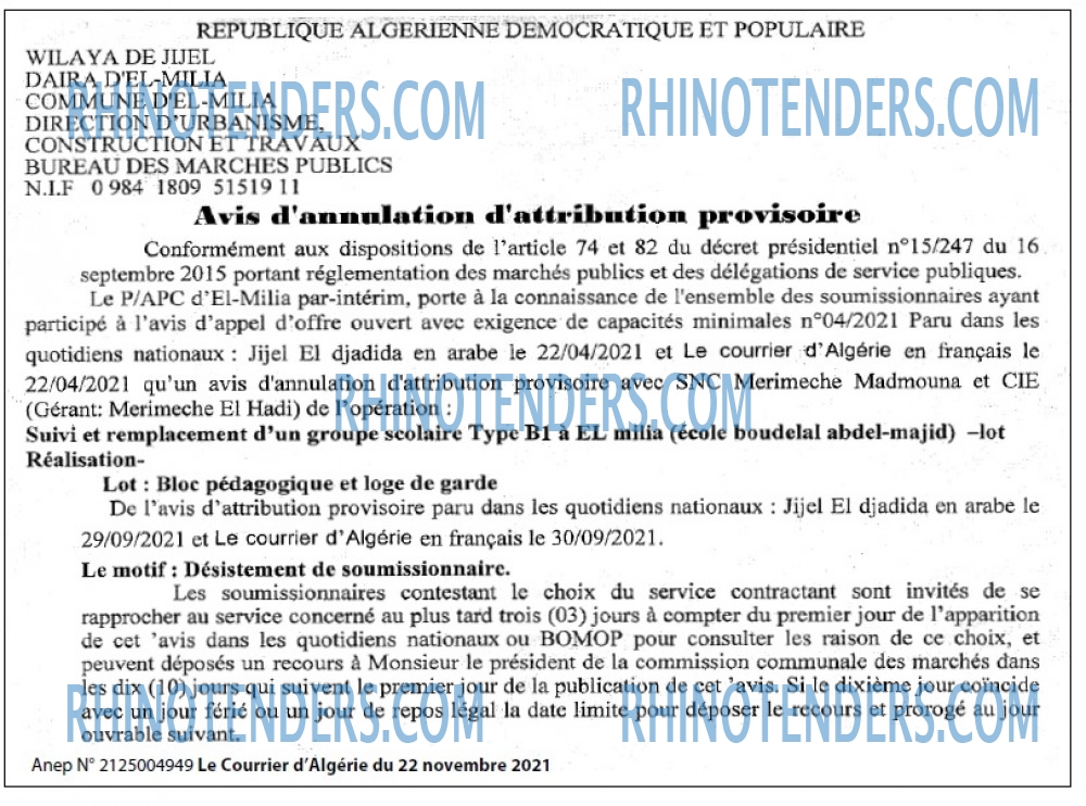 Le Courrier d'Algerie